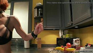 redhead milf housewife gets whipped and fucks bbc