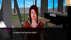 Teen amateur with big ass and small tits gets fucked in homemade cartoon game.