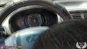 Outdoor Exhibitionism In Streets Showing Tits And Ass To Unknown Men Deisyyeraldine Drives Around City