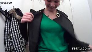 Charming Czech Kitten Gets Clothes Ripped and Assfucked in Mall POV