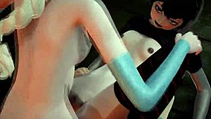 hey, mavis gets wild in a hotel threesome with elsa and anna! 😍