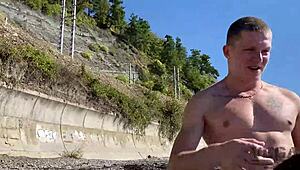 Four Homeless Students Take Turns Screwing a Student on Beach