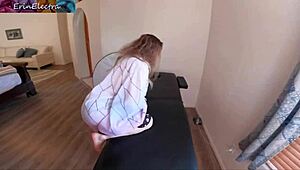 My stepmom gets so turned on during our massage sessions.