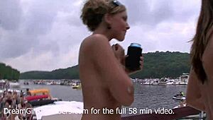 horny coeds strip naked at lake of the ozarks party