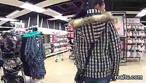 Charming Czech Kitten Gets Clothes Ripped and Assfucked in Mall POV