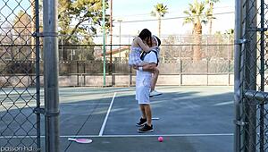 Selina Imai loses pickleball and gets her tight hole stuffed hard. What a wild game twist!