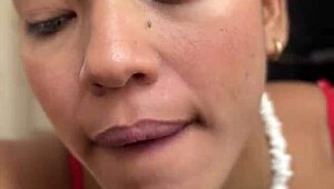 Amateur Couple's POV Blowjob on Huge Throbbing Cock