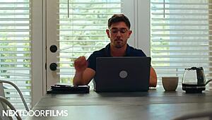 Writer with Nice Cock Tames Bratty Twink Muse in Steamy Scene