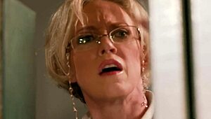 Blonde Librarian Dee Williams Takes Two Big Cocks in Double Anal Action