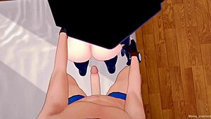 tv woman enjoys uncensored footjob in toilet before cooking