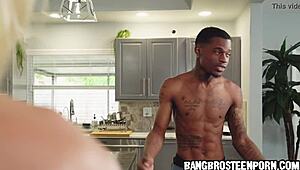 Damn, I got caught jerkin off by my naughty step sis, she’s too cute to resist!