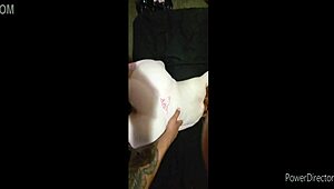 i fuck that sexy redhead's shaved pussy doggystyle, her big ass bouncing.