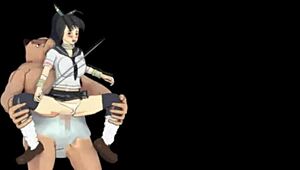 Super Yaeko engages in erotic action in this hentai gallery