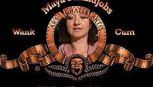 damn, 2 cumshots on maya’s legs after wild teasing! 😲