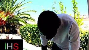 Beautiful interracial couple in steamy action