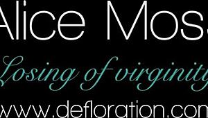 alice moss gets rubbed and licked in close-up defloration