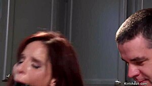 this milf housewife got taken hard by her master in a rough session. it’s pure chaos downstairs.