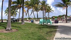 Best friends celebrating spring break with a wild party