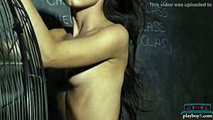 tiny teen 18+ dominique gabrielle undresses in detention?