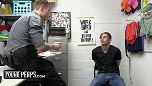 security tells cute thief to bend over for a deep cavity search at work