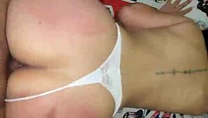 Neighbor With Huge Ass And White Thong Fucked Doggystyle