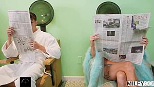 redhead audrey hollander goes airtight in milfy debut