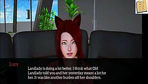 in MY NEW FAMILY episode 130, the redhead teen with small tits gets into some HENTAI ACTION