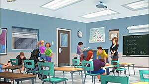 Summertime Saga: Watching Mature Jamie Bathe in the Shower