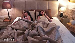 Lesbea lilly bella and mia trejsi petite teen lesbian pussy licking and scissoring orgasm