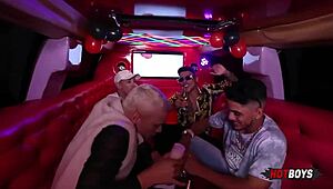 celebrated my birthday with wild orgy in the limousine! so intense!