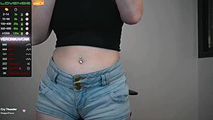 Watch this pretty redhead cute webcam show with natural tits and curvy figure