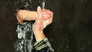 euro skank craves messy bukkake in sexy heels