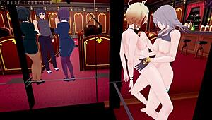 honkai star rail siobhan bar secret with stelle blowjob and cowgirl