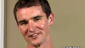 Angry Hunk Strokes Cock on Sofa, Cums Instantly