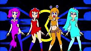 Pacman Ghost Girls Perform Dance