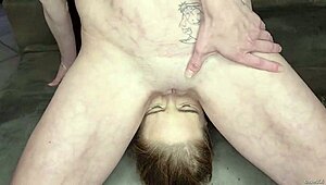 Petite Milf Dominates with Face Sitting and Spitting on Couch