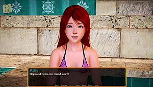 my new family introduces redhead with small tits in episode 520