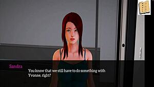 in MY NEW FAMILY episode 130, the redhead teen with small tits gets into some HENTAI ACTION