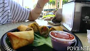 Perfect body of Krystal Banks in a hot teen scene