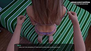 Smashing Stepsister's Bubble Butt with Explosive Cum on Back