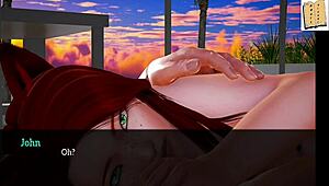 in MY NEW FAMILY episode 130, the redhead teen with small tits gets into some HENTAI ACTION