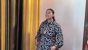 Skinny girl gets drilled in hotel room