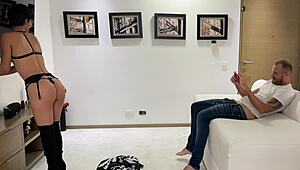 Wow, real lingerie model bangs photographer before the shoot! 😍