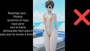 i'm tracer givin' femdom jerk off instructions with dildo