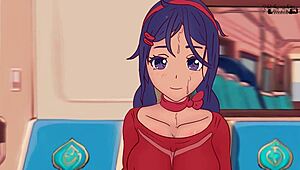 Mita Screwed Hard in Subway Scene from Miside Hentai Parody 2025