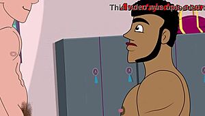 Feeling intense passion in brazilian gay cartoon gym slut scene