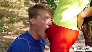 Hell Yeah! Southernstrokes Robbie Dane Gets Bareback Fucked After Blowjob in Woods!