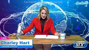 Camsoda - Hot MILF Masturbates and Rides Sybian on Live News