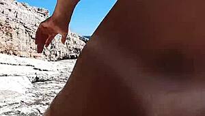Quick Sex with Hot Teen 18+ on Public Beach in Thrilling POV Adventure