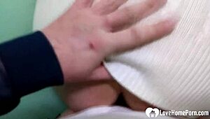 amateur redhead dares to take a hard pecker outdoors on camera